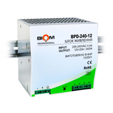 Блок питания Biom Professional на DIN-рейку DC 12V 240W 20A (BPD-240-12)
