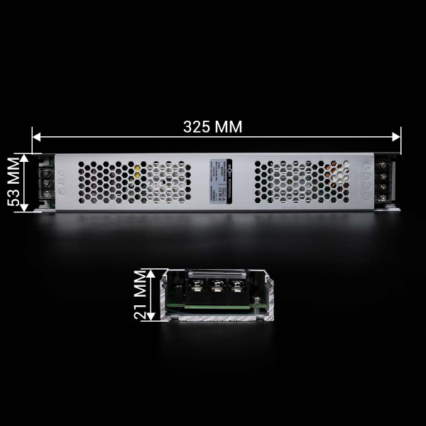 Блок питания BIOM Professional DC 12V 400W 33А slim перфорированный в металлическом корпусе (BPU-401), 100014624