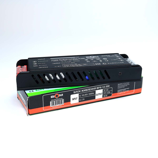 Блок питания BIOM Professional DC12 300W 25А в металлическом корпусе (BPX-12-300), 100024492