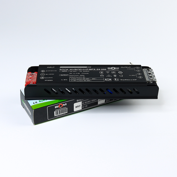 Блок живлення BIOM Professional DC 24V 200W 8А в металевому корпусі (BPX-24-200) , 100023393