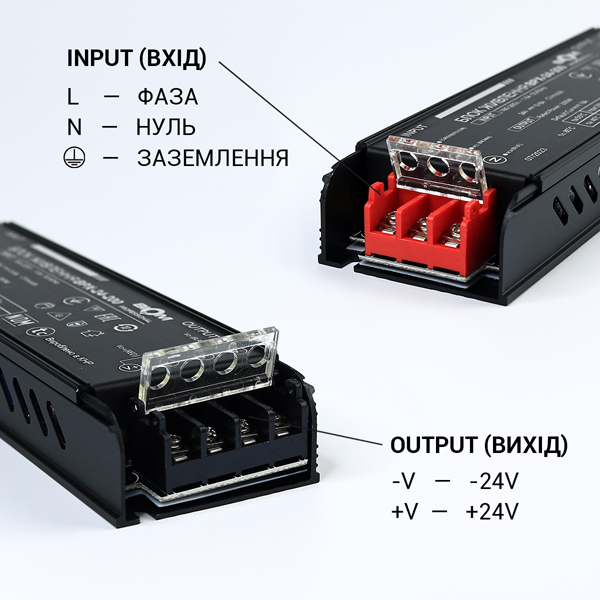 Блок живлення BIOM Professional DC 24V 200W 8А в металевому корпусі (BPX-24-200) , 100023393