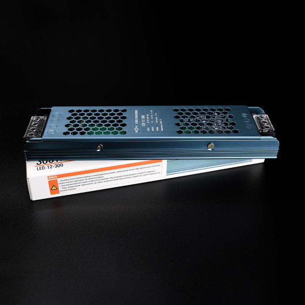 Блок питания BIOM DC 12V 300W 25А перфорированный, в металлическом корпусе (LED-12-300), 100023438