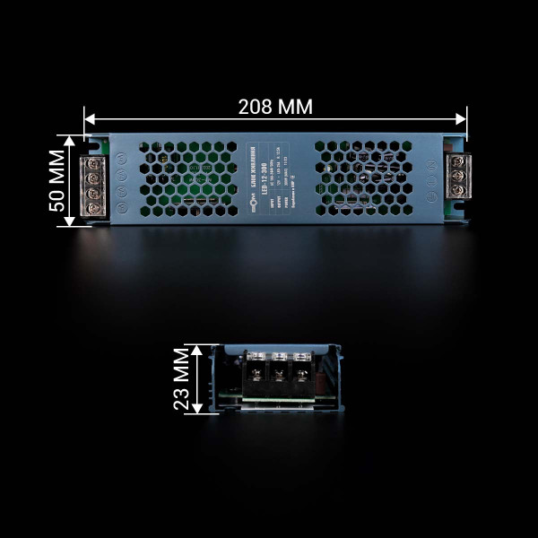 Блок питания BIOM DC 12V 300W 25А перфорированный, в металлическом корпусе (LED-12-300), 100023438
