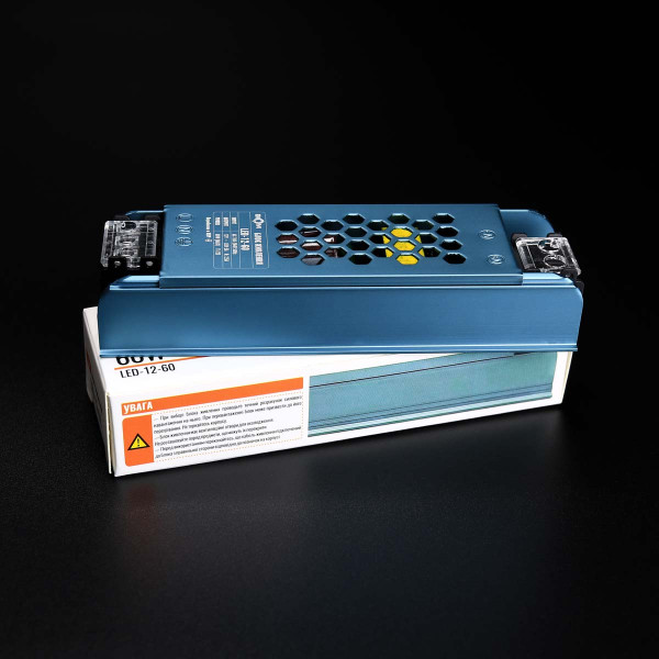 Блок питания BIOM DC 12V 60W 5А перфорированный, в металлическом корпусе (LED-12-60), 100023435