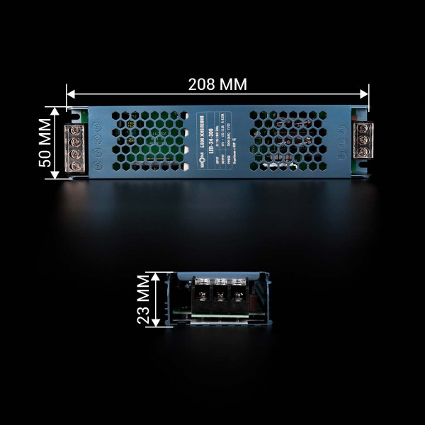 Блок питания BIOM DC 24V 300W 12,5А перфорированный, в металлическом корпусе (LED-24-300), 100023443