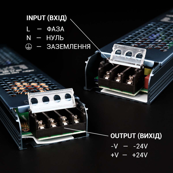 Блок питания BIOM DC 24V 400W 16,6А перфорированный, в металлическом корпусе (LED-24-400), 100023444