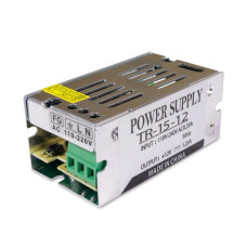 Блок питания OEM DC 12V 15W 1,25А негерметичний в металлическом корпусе (TR-15-12)