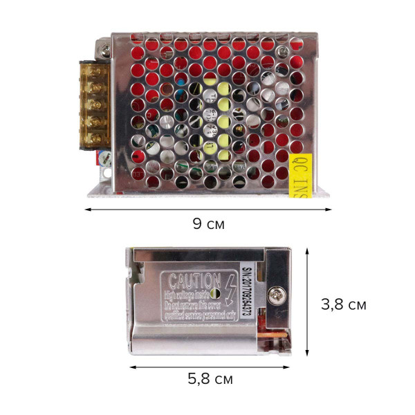 Блок питания OEM DC 12V 36W 3А негерметичний в металлическом корпусе (TR-36-12), 100001279