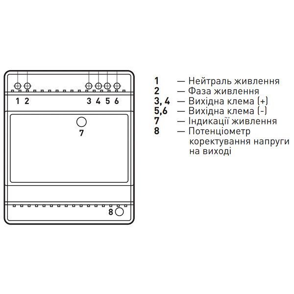 Блок живлення E.NEXT на DIN-рейку e.m-power DC 12V 60W (i083004) , 100022061