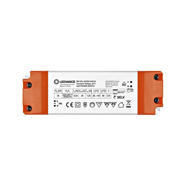 Блок живлення Ledvance DR-VAL 24V 30W 1,25А IP20 (4058075240056) , 100025586