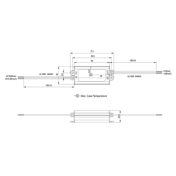 Блок живлення Mean Well DC 12V 8W 1,25A IP42 (APV-8-12) , 100022107