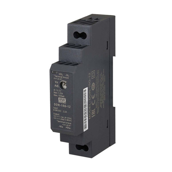 Блок питания Mean Well на DIN-рейку DC 12V 15W 1,25A IP31 (DDR-15G-12), 100024009