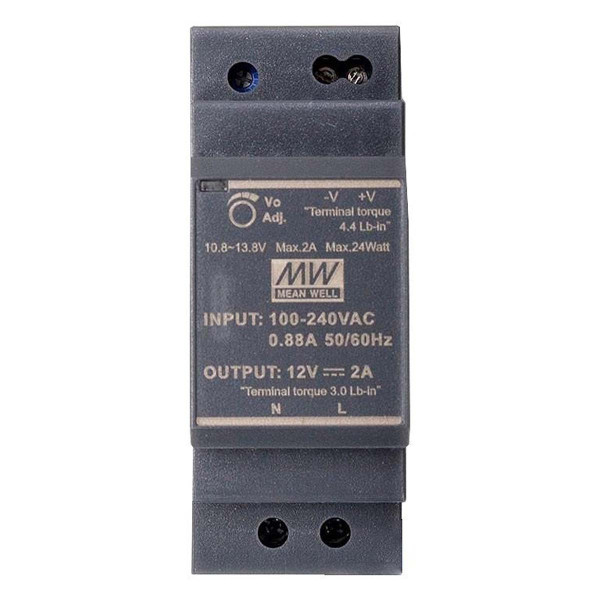 Блок живлення Mean Well на DIN-рейку DC 12V 24W 2А (HDR-30-12) , 100022027