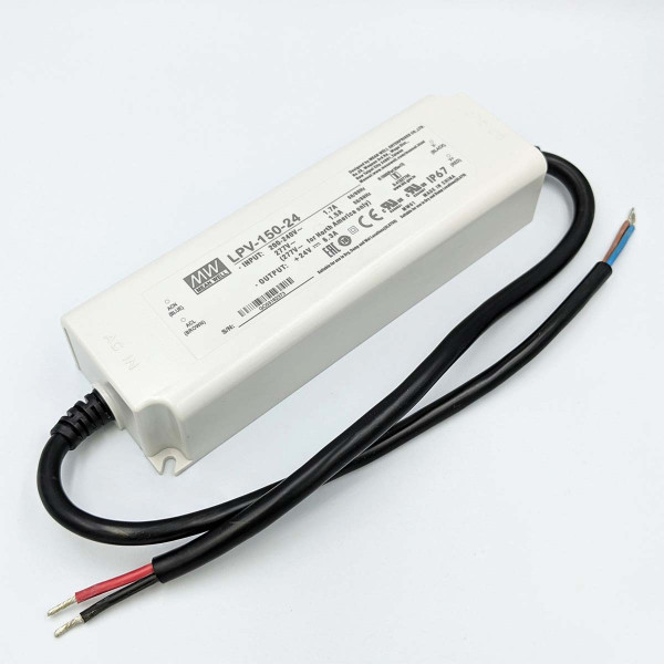 Блок живлення Mean Well DC 24V 151,2W 6,3A IP67 (LPV-150-24) , 100022112