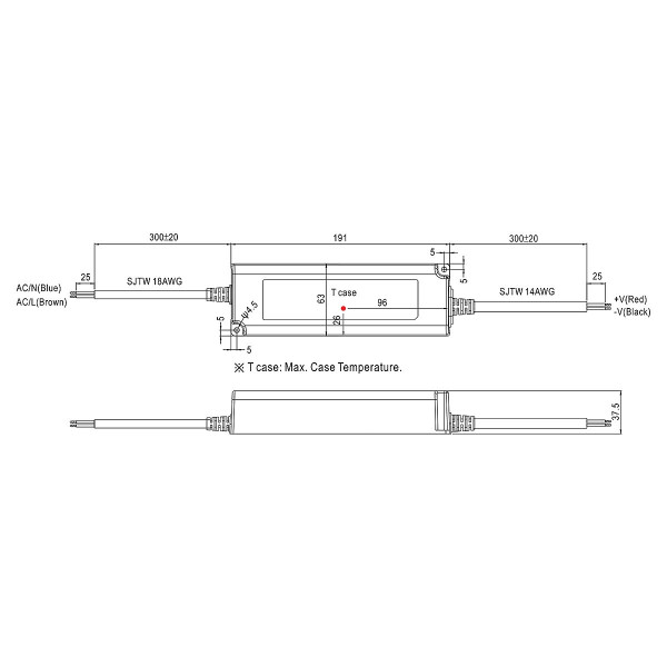 Блок живлення Mean Well DC 24V 151,2W 6,3A IP67 (LPV-150-24) , 100022112