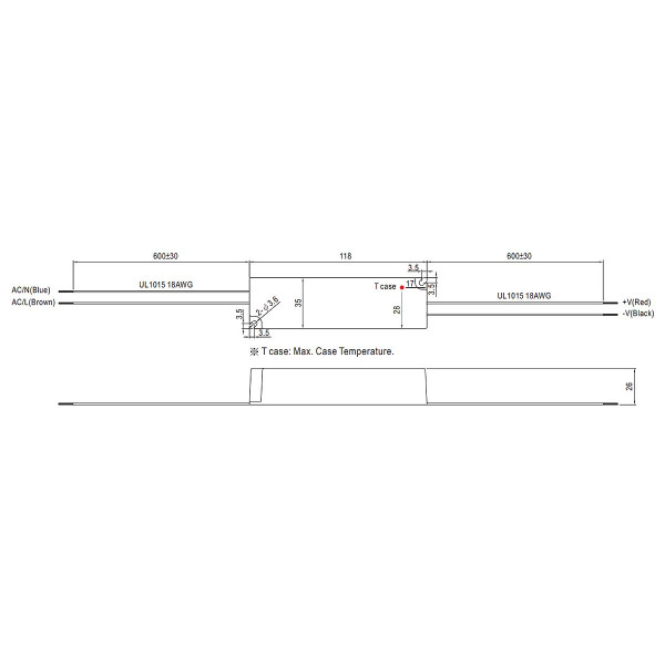 Блок питания Mean Well DC 12V 20W 1,67A IP67 (LPV-20-12), 100022096
