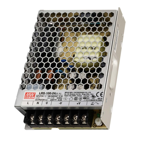 Блок живлення Mean Well DC 24V 108W 4,5A IP20 (LRS-100-24) , 100022110
