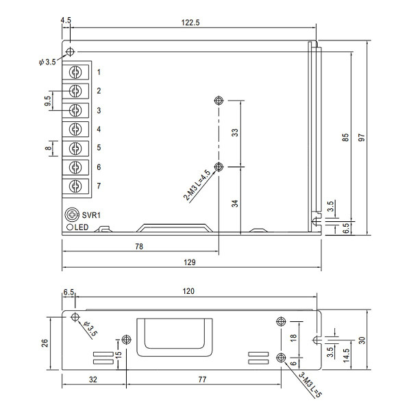 Блок питания Mean Well DC 48V 110,4W 2,3A IP20 (LRS-100-48), 100022140