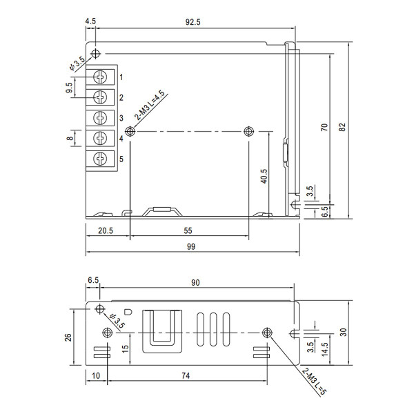 Блок живлення Mean Well DC 12V 50,4W 4,2A IP20 (LRS-50-12) , 100022103