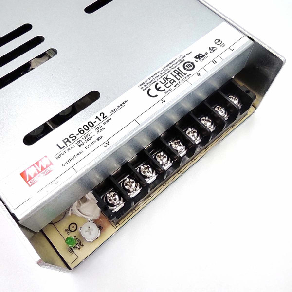 Блок питания Mean Well DC 12V 600W 50А ІР31 (LRS-600-12), 100024004