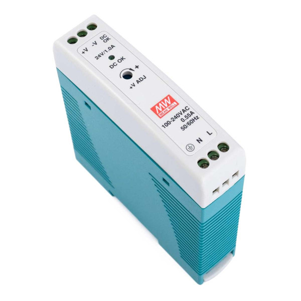 Блок питания Mean Well на DIN-рейку DC 24V 24W 1А (MDR-20-24), 100022051