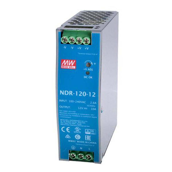 Блок питания Mean Well на DIN-рейку DC 12V 120W 10А (NDR-120-12), 100022042
