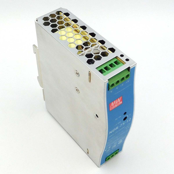 Блок питания Mean Well на DIN-рейку DC 12V 75W 6,3А (NDR-75-12), 100022045