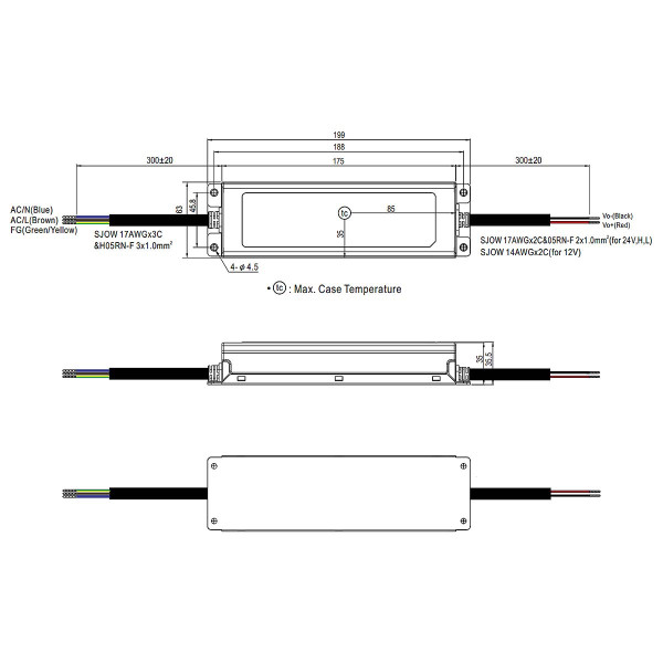 Блок живлення Mean Well DC 24V 199,2W 8,3A IP67 (XLG-200-24A) , 100022115