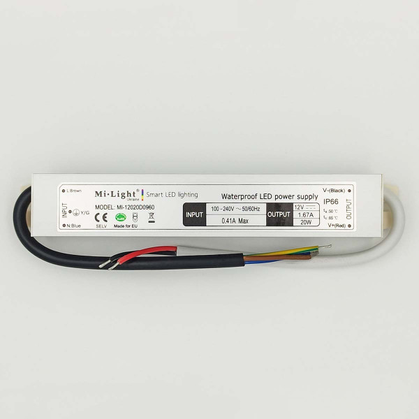 Блок питания Mi-light для LED ленты DC 12V 20W IP66 (MI-12020D0960), 100022670