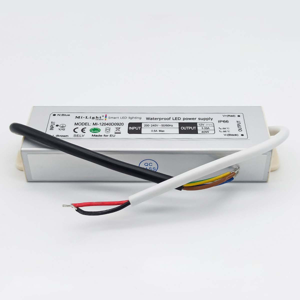 Блок питания Mi-light для LED ленты DC 12V 40W IP66 (MI-12040D0920), 100022671