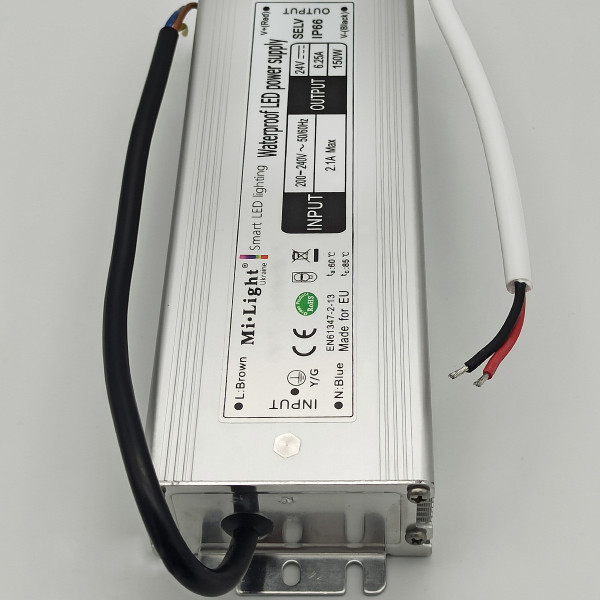 Блок питания Mi-light для LED ленты Slim 150W 24V IP66 (MI-24150D1691), 100022677