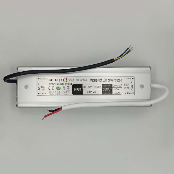 Блок питания Mi-light для LED ленты Slim 200W 24V IP66 (MI-24200D1690), 100022678