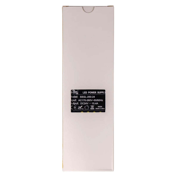 Блок живлення Mi-light для LED стрічки DC24 250W 200-240V 10,4 А IP20 (SSGL-250-24) , 100024023