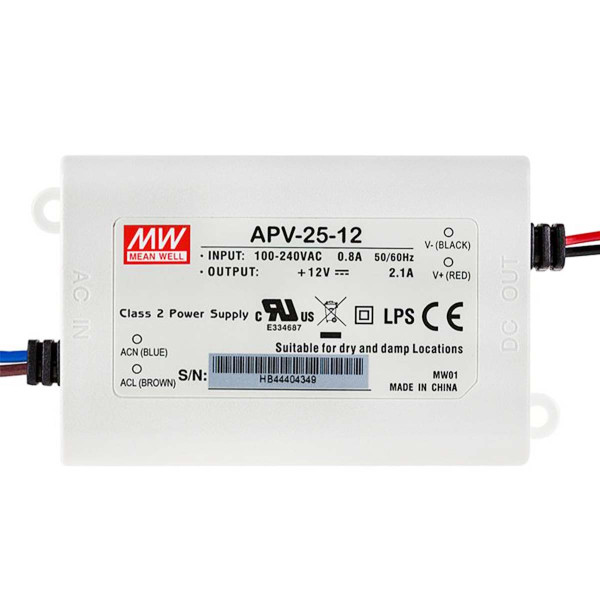 Блок живлення Mean Well DC 12V 25,2W 2,1А IP42 (APV-25-12) , 100022097