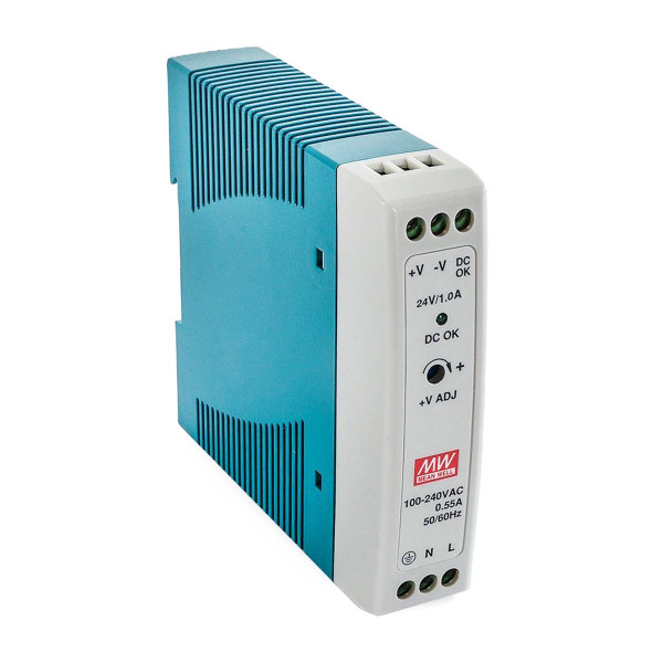 Блок живлення Mean Well на DIN-рейку DC 12V 20W 1,67А (MDR-20-12) , 100022052