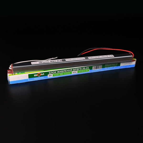 Блок питания BIOM Professional DC24 36W 1,5А stick герметичный (BPBFS-36-24), 100027331