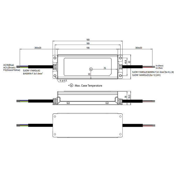 Блок питания Mean Well DC 24V 150W 6,25A IP67 (XLG-150-24A), 100022111