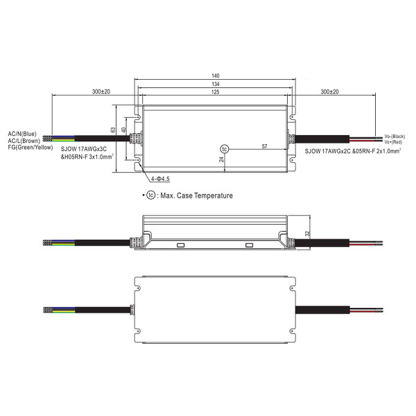 Блок живлення Mean Well DC 24V 74,4W 3,1A IP67 (XLG-75-24) , 100022123
