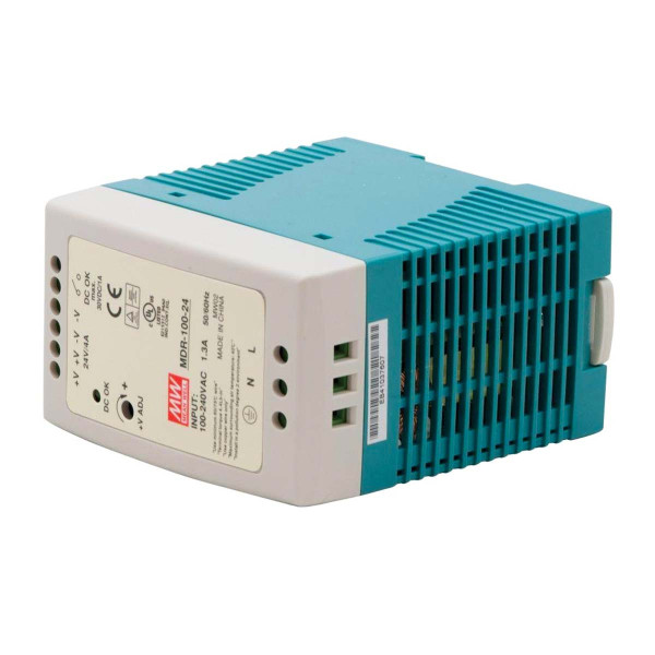 Блок питания Mean Well на DIN-рейку DC 24V 100W 4А (MDR-100-24), 100022046