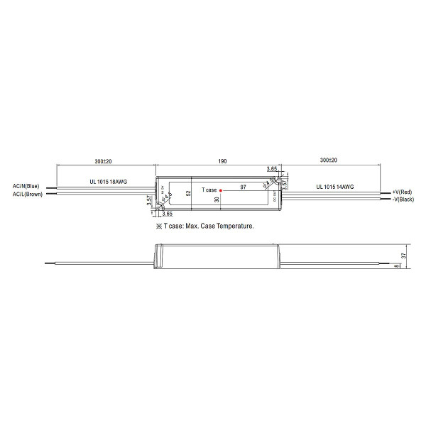 Блок питания Mean Well DC 48V 100,8W 2,1A IP67 (LPV-100-48), 100022128