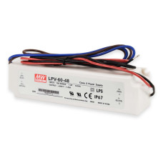Блок питания Mean Well DC 48V 60W 1,25A IP67 (LPV-60-48)