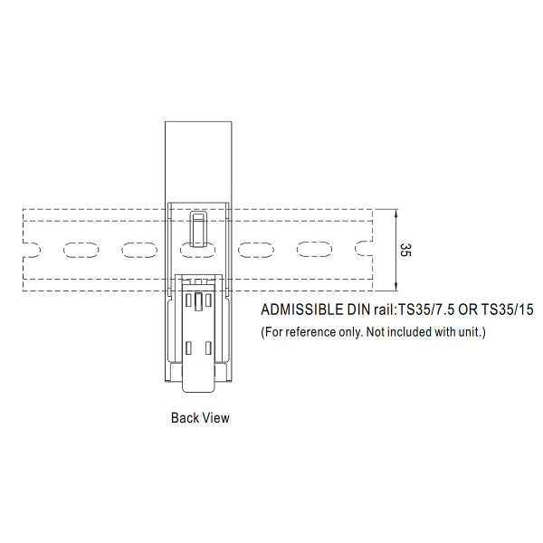 Блок живлення Mean Well на DIN-рейку DC 48V 75W 1,6А (NDR-75-48) , 100022043