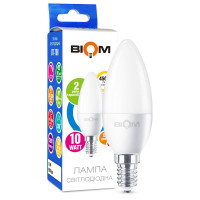 Светодиодная лампа Biom C37 10W 900Lm 4500К 220V E14 матова (BT-708)