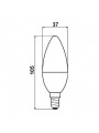 Светодиодная лампа Biom C37 10W 900Lm 4500К 220V E14 матова (BT-708), 100023983
