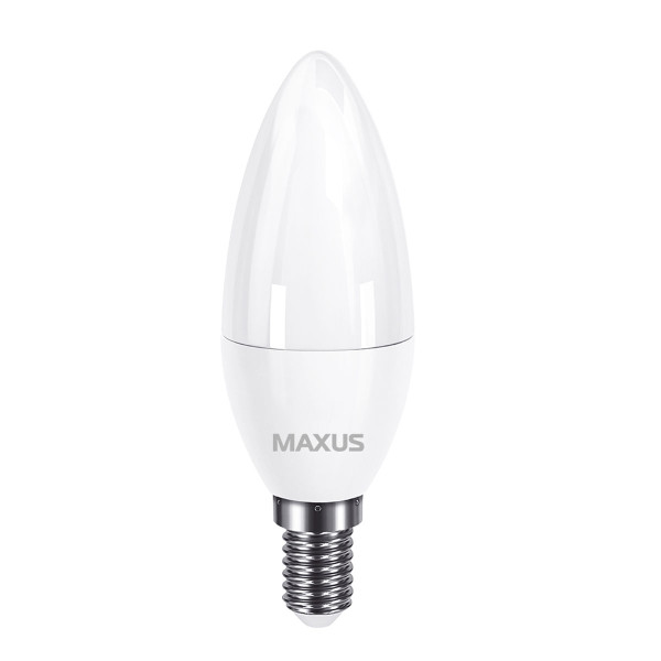 Светодиодная лампа MAXUS C37 7W 735Lm 3000K 220V E14 Frosted (1-LED-733), 100014319