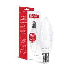 Светодиодная лампа MAXUS C37 7W 735Lm 3000K 220V E14 Frosted (1-LED-733)