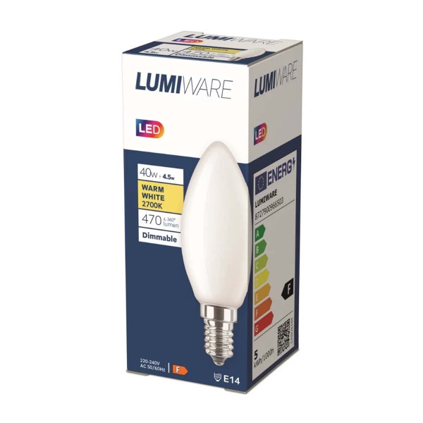Світлодіодна лампа PHILIPS Lumiware B35 4,5 Вт E14 2700 К 220-240 В матова (929001994162) , 100027966