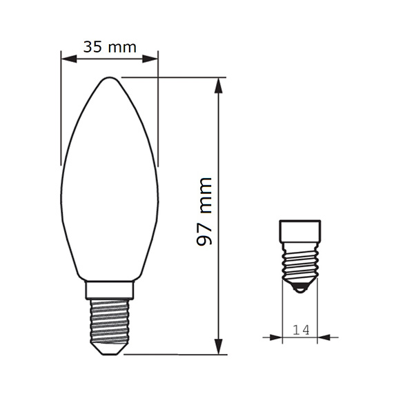Світлодіодна лампа PHILIPS MAS VLE LEDCandle D 3,4-40W E14 927 B35 FRG (929003059702) , 100023796