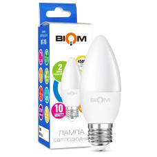 Светодиодная лампа Biom C37 10W 900Lm 4500К 220V E27 матова (BT-706)