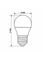 Светодиодная лампа Biom G45 10W 900Lm 4500К 220V E27 матова (BT-702), 100023977